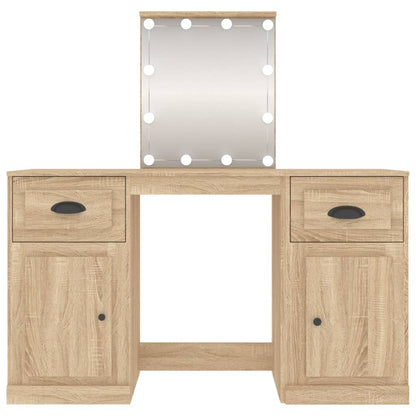 vidaXL Dressing Table | Sonoma oak | Engineered wood | 130x50x132.5 cm