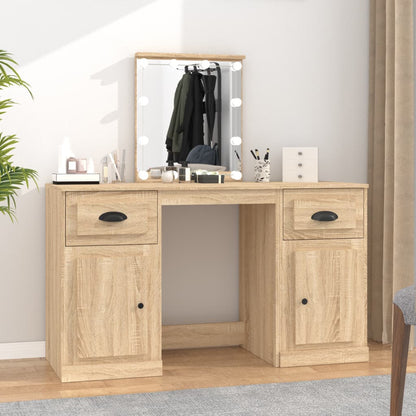 vidaXL Dressing Table | Sonoma oak | Engineered wood | 130x50x132.5 cm