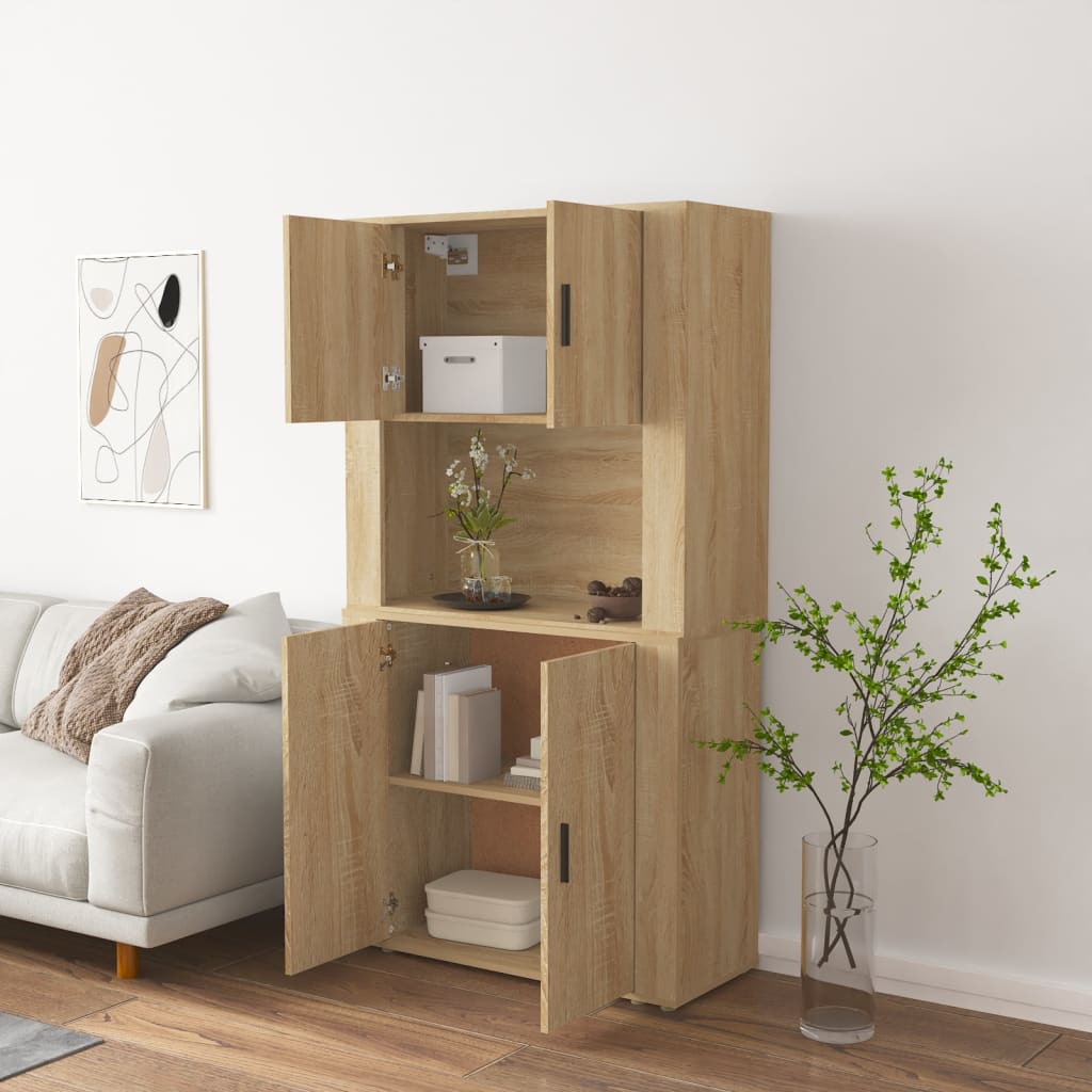 vidaXL Highboard Sonoma Oak Engineered Wood