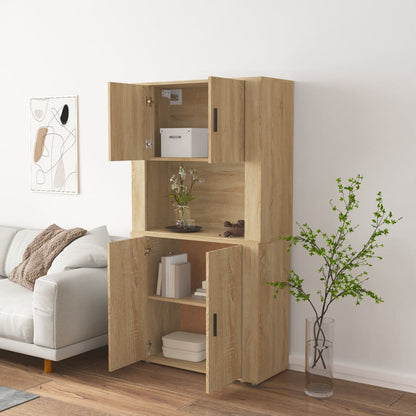 vidaXL Highboard Sonoma Oak Engineered Wood