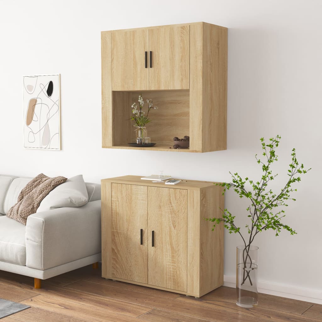 vidaXL Highboard Sonoma Oak Engineered Wood