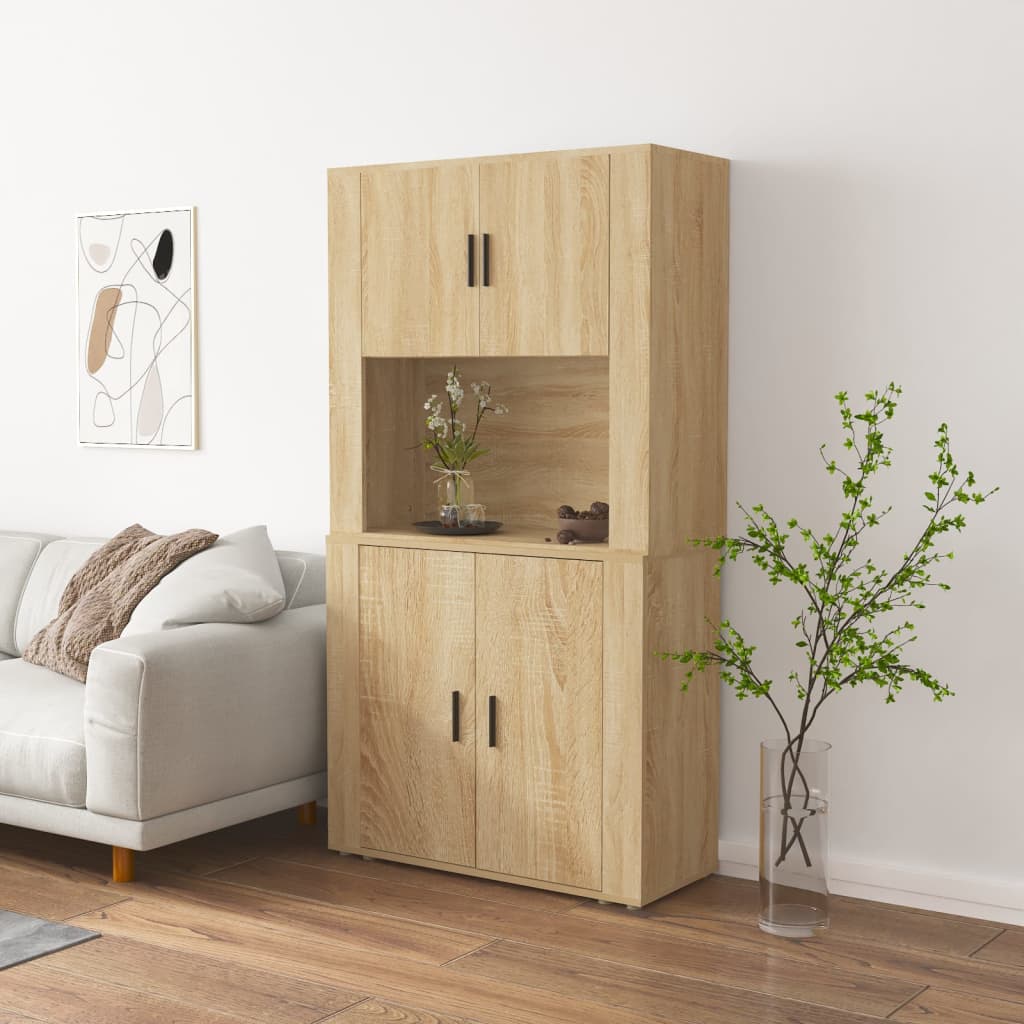 vidaXL Highboard Sonoma Oak Engineered Wood