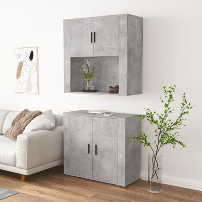 vidaXL Highboard Concrete Grey Engineered Wood