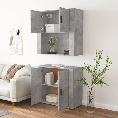 vidaXL Highboard Concrete Grey Engineered Wood