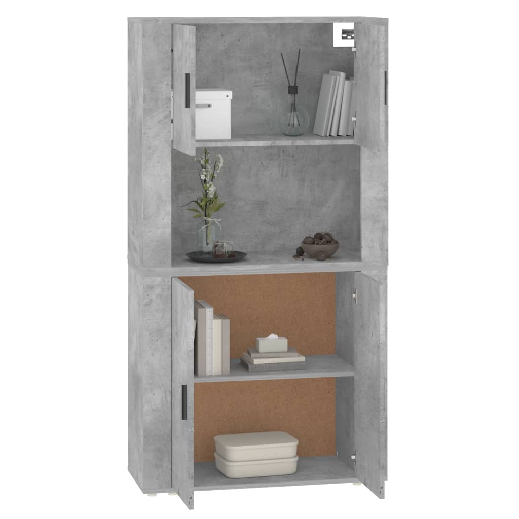 vidaXL Highboard Concrete Grey Engineered Wood