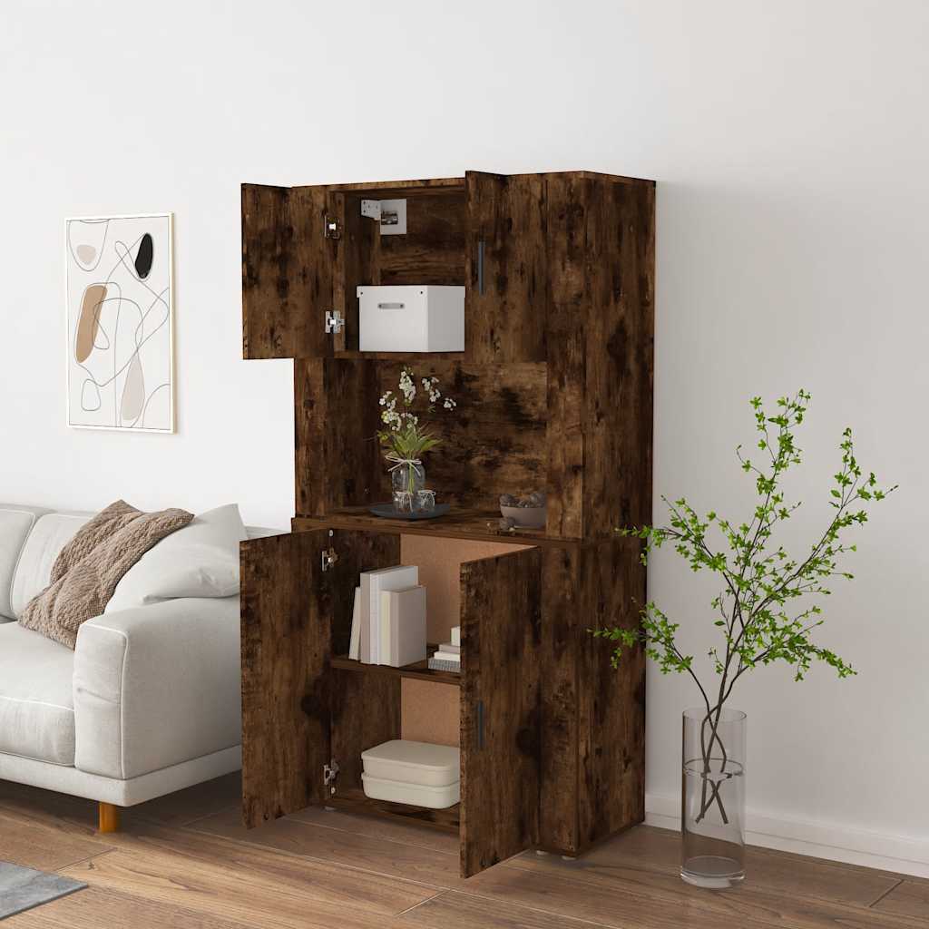 vidaXL Highboard Smoked Oak Engineered Wood