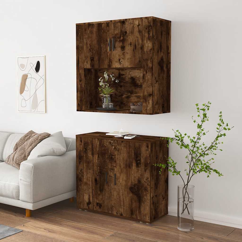 vidaXL Highboard Smoked Oak Engineered Wood