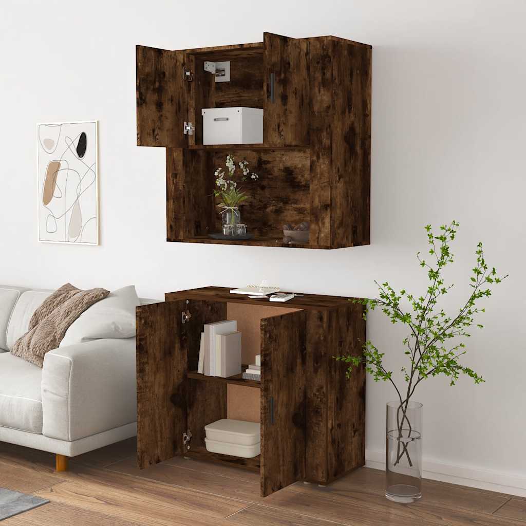 vidaXL Highboard Smoked Oak Engineered Wood