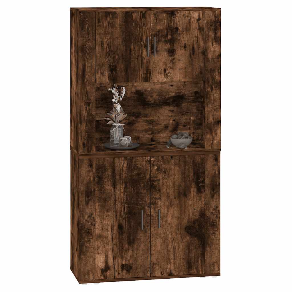 vidaXL Highboard Smoked Oak Engineered Wood