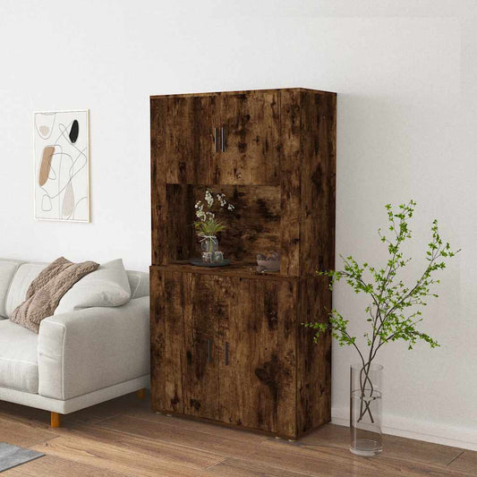 vidaXL Highboard Smoked Oak Engineered Wood