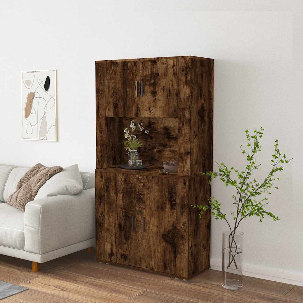vidaXL Highboard Smoked Oak Engineered Wood