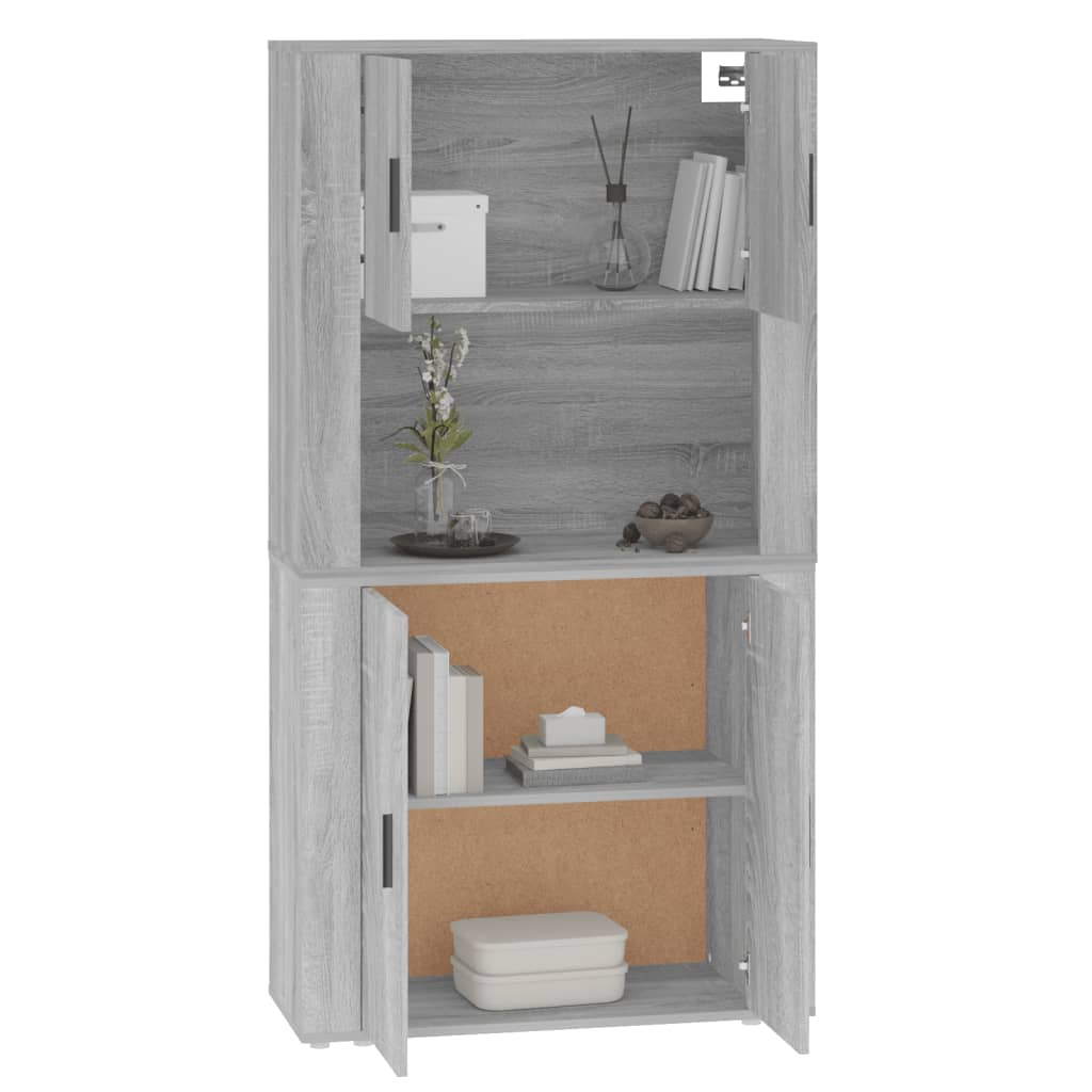 vidaXL Highboard Grey Sonoma Engineered Wood