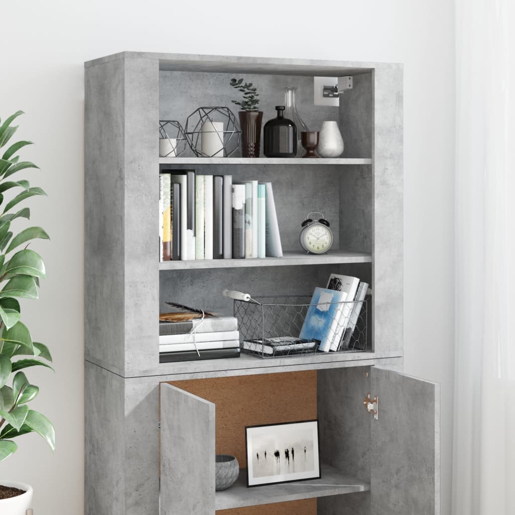 vidaXL Highboard Concrete Grey Engineered Wood