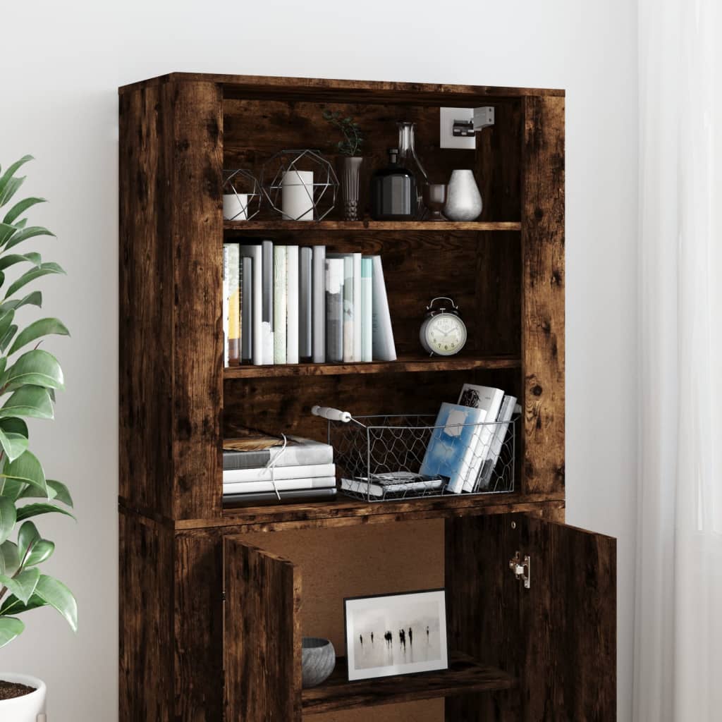 vidaXL Highboard Smoked Oak Engineered Wood