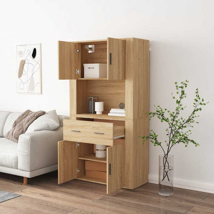 vidaXL Highboard Sonoma Oak Engineered Wood
