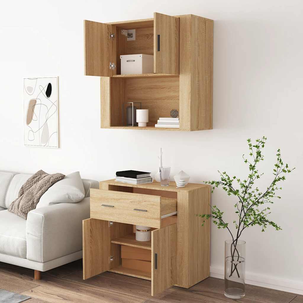vidaXL Highboard Sonoma Oak Engineered Wood