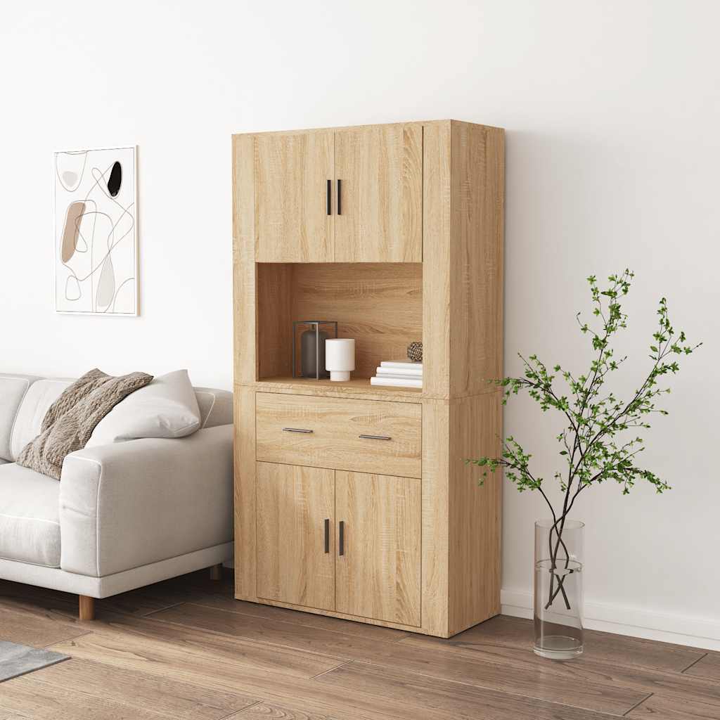 vidaXL Highboard Sonoma Oak Engineered Wood