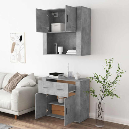 vidaXL Highboard Concrete Grey Engineered Wood