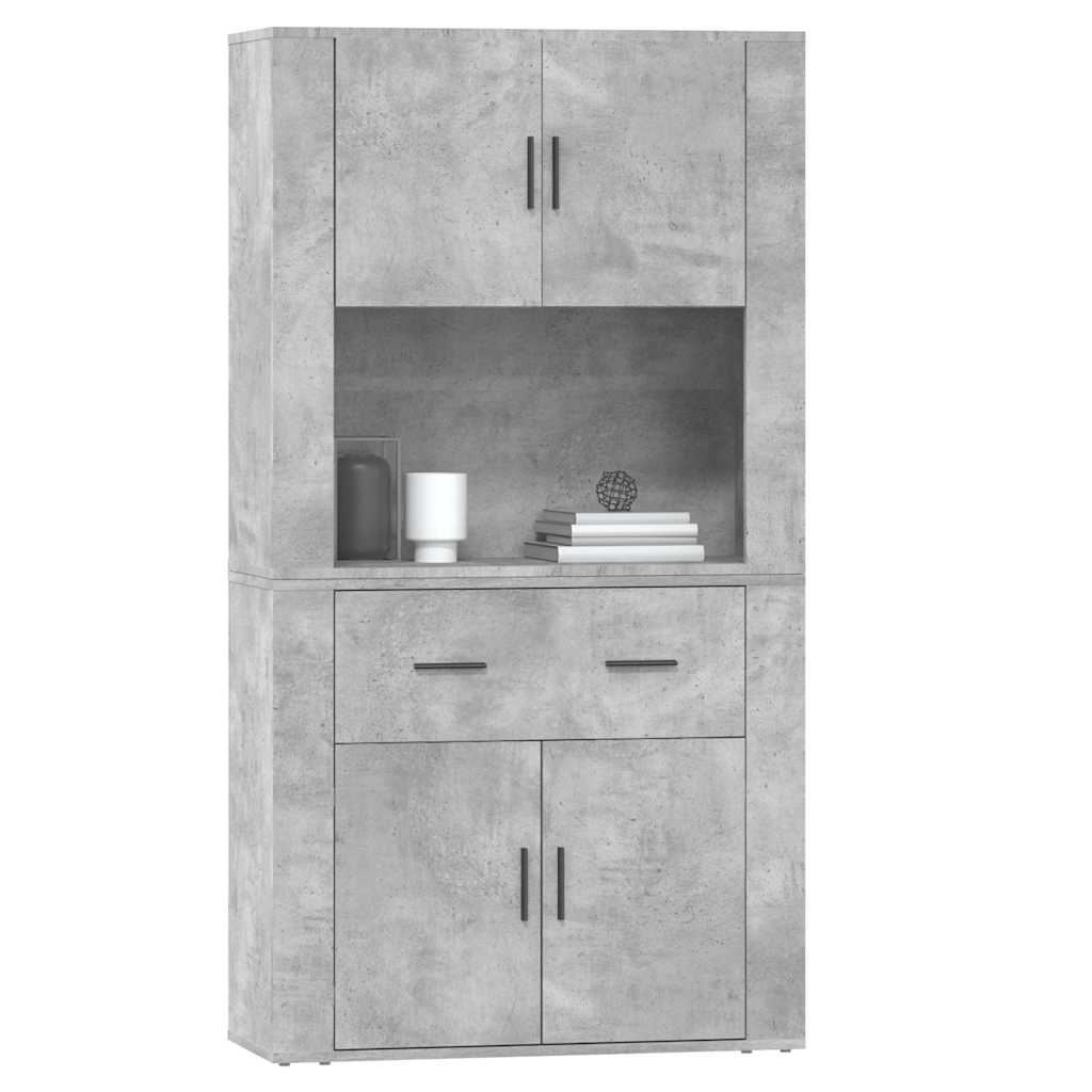 vidaXL Highboard Concrete Grey Engineered Wood