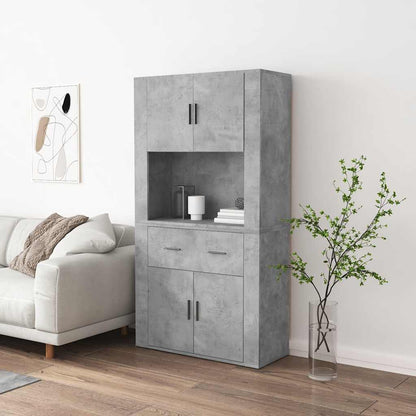 vidaXL Highboard Concrete Grey Engineered Wood