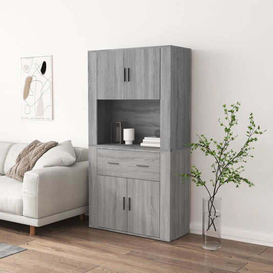 vidaXL Highboard Grey Sonoma Engineered Wood