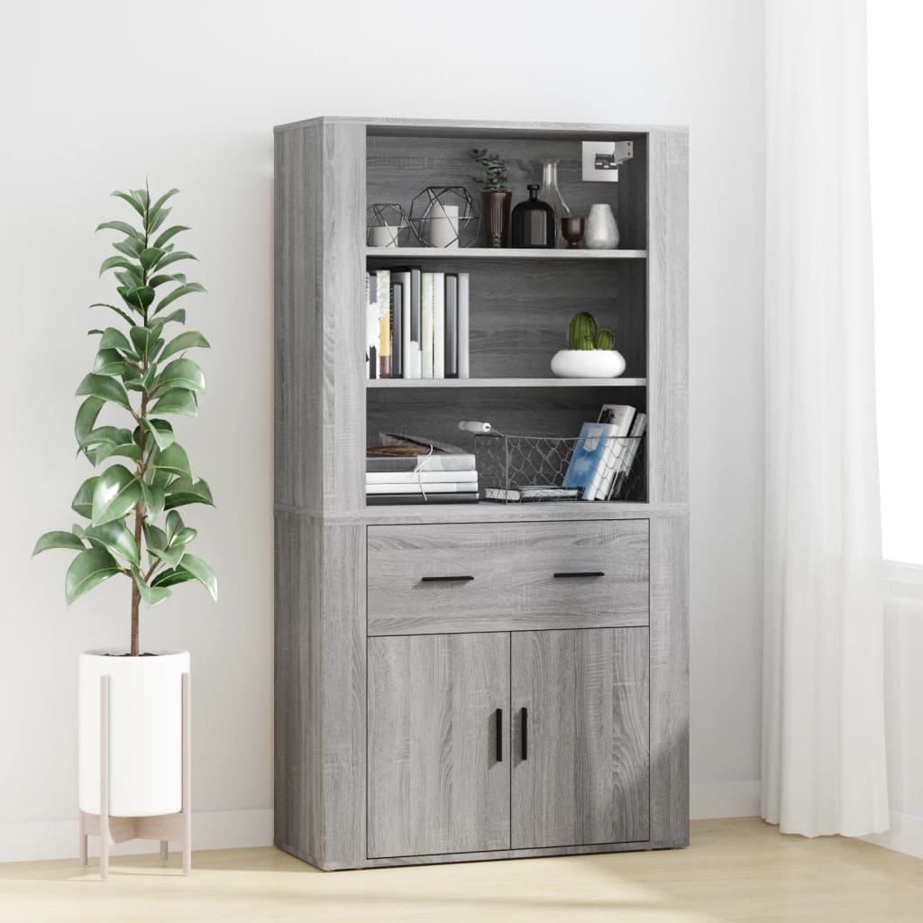 vidaXL Highboard Grey Sonoma Engineered Wood