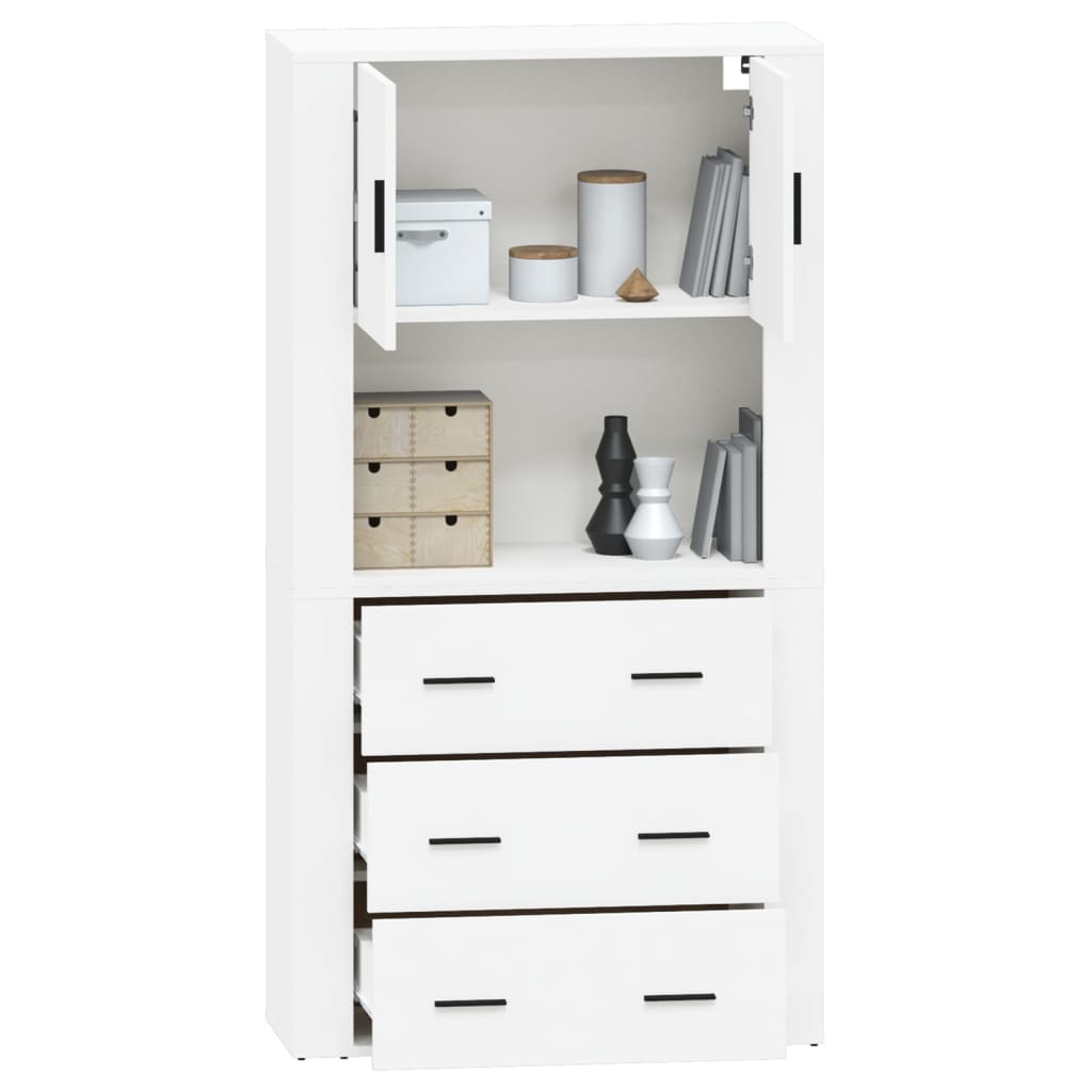 vidaXL Highboard White Engineered Wood