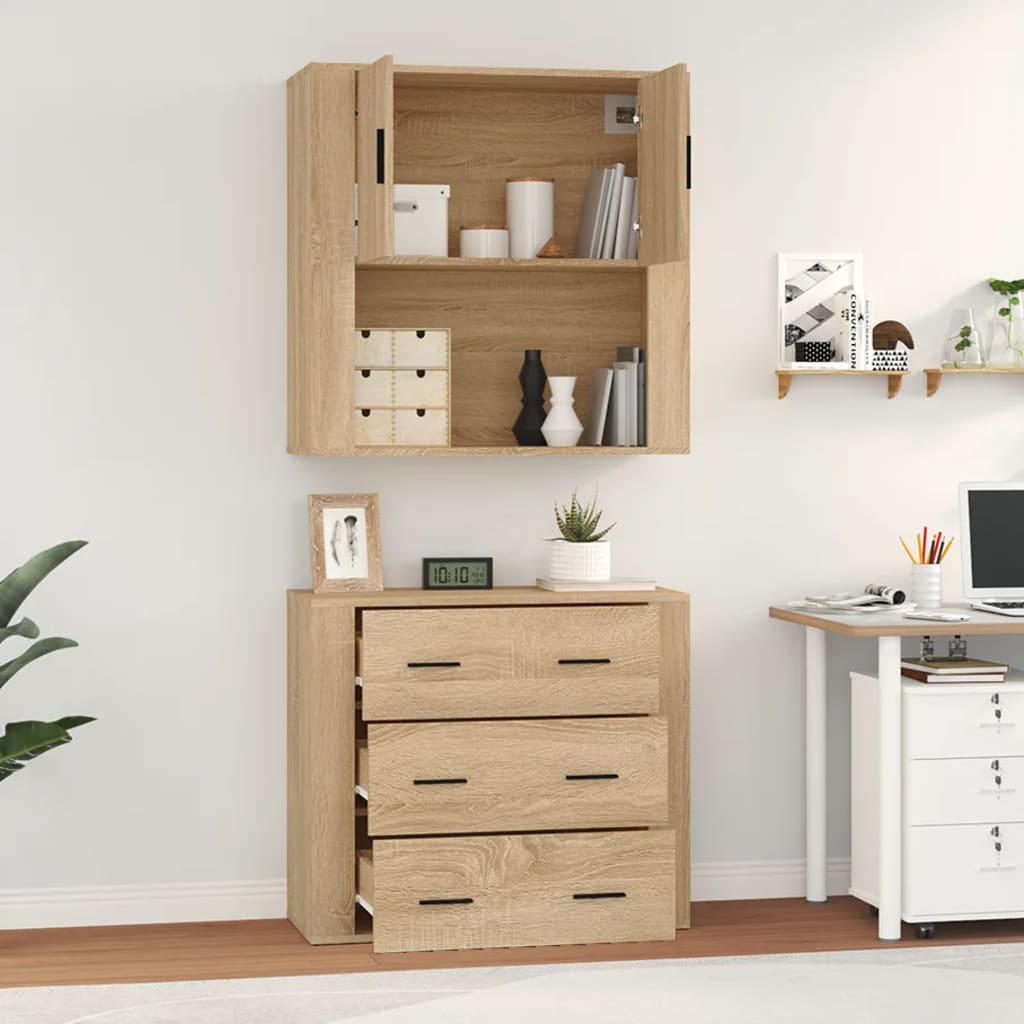 vidaXL Highboard Sonoma Oak Engineered Wood