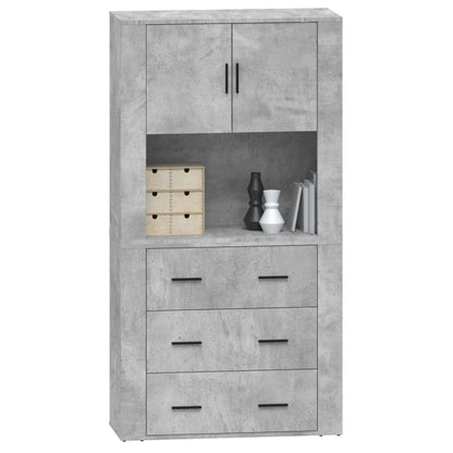 vidaXL Highboard Concrete Grey Engineered Wood
