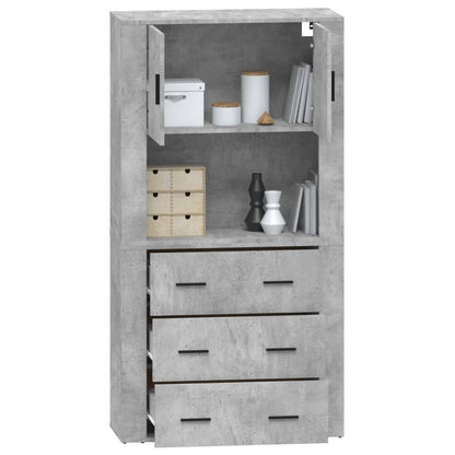 vidaXL Highboard Concrete Grey Engineered Wood