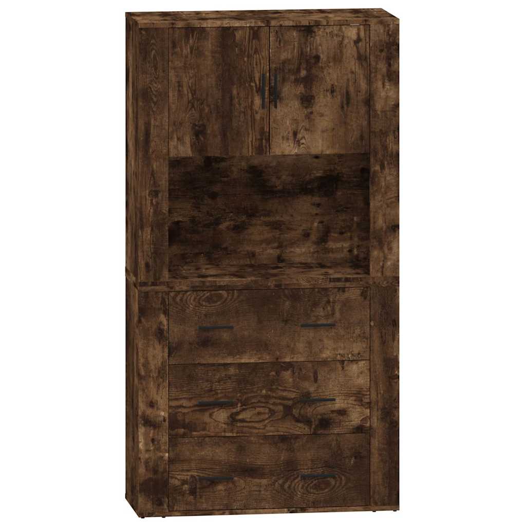 vidaXL Highboard Smoked Oak Engineered Wood
