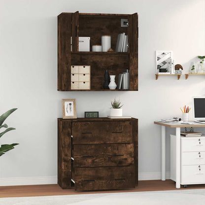 vidaXL Highboard Smoked Oak Engineered Wood