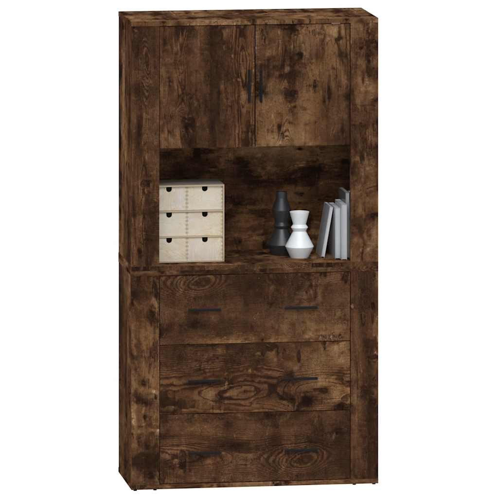 vidaXL Highboard Smoked Oak Engineered Wood