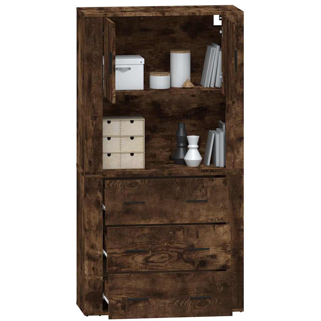vidaXL Highboard Smoked Oak Engineered Wood