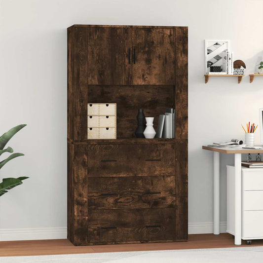 vidaXL Highboard Smoked Oak Engineered Wood