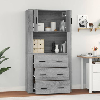 vidaXL Highboard Grey Sonoma Engineered Wood