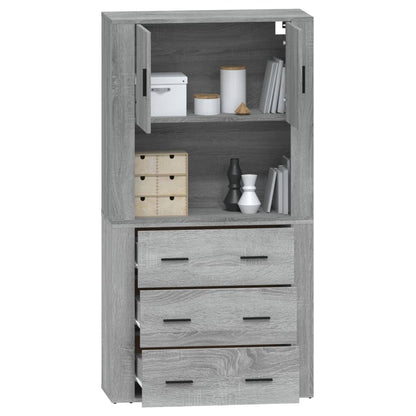 vidaXL Highboard Grey Sonoma Engineered Wood