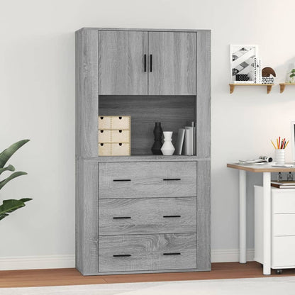 vidaXL Highboard Grey Sonoma Engineered Wood