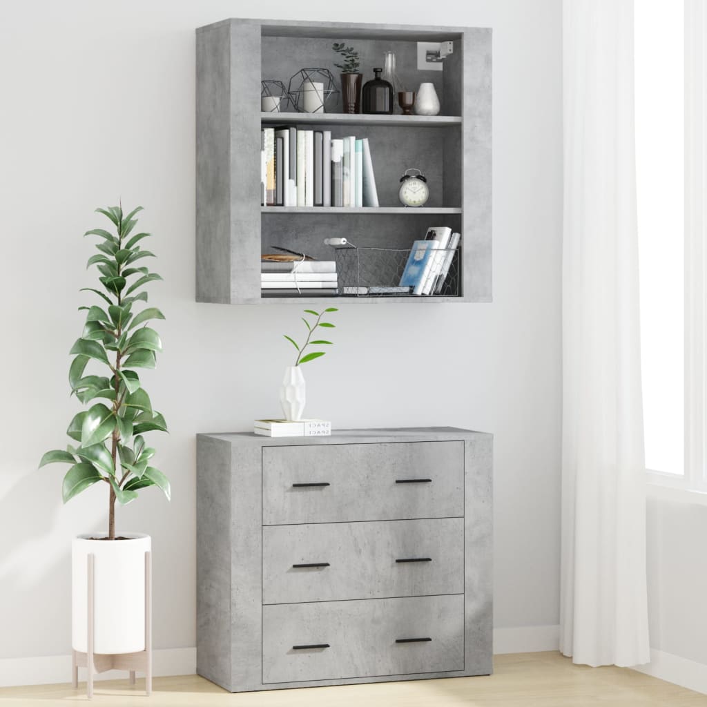 vidaXL Highboard Concrete Grey Engineered Wood