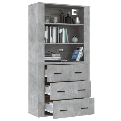 vidaXL Highboard Concrete Grey Engineered Wood