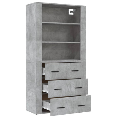 vidaXL Highboard Concrete Grey Engineered Wood