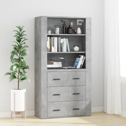 vidaXL Highboard Concrete Grey Engineered Wood