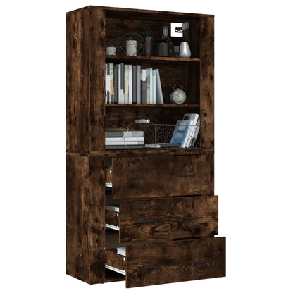vidaXL Highboard Smoked Oak Engineered Wood