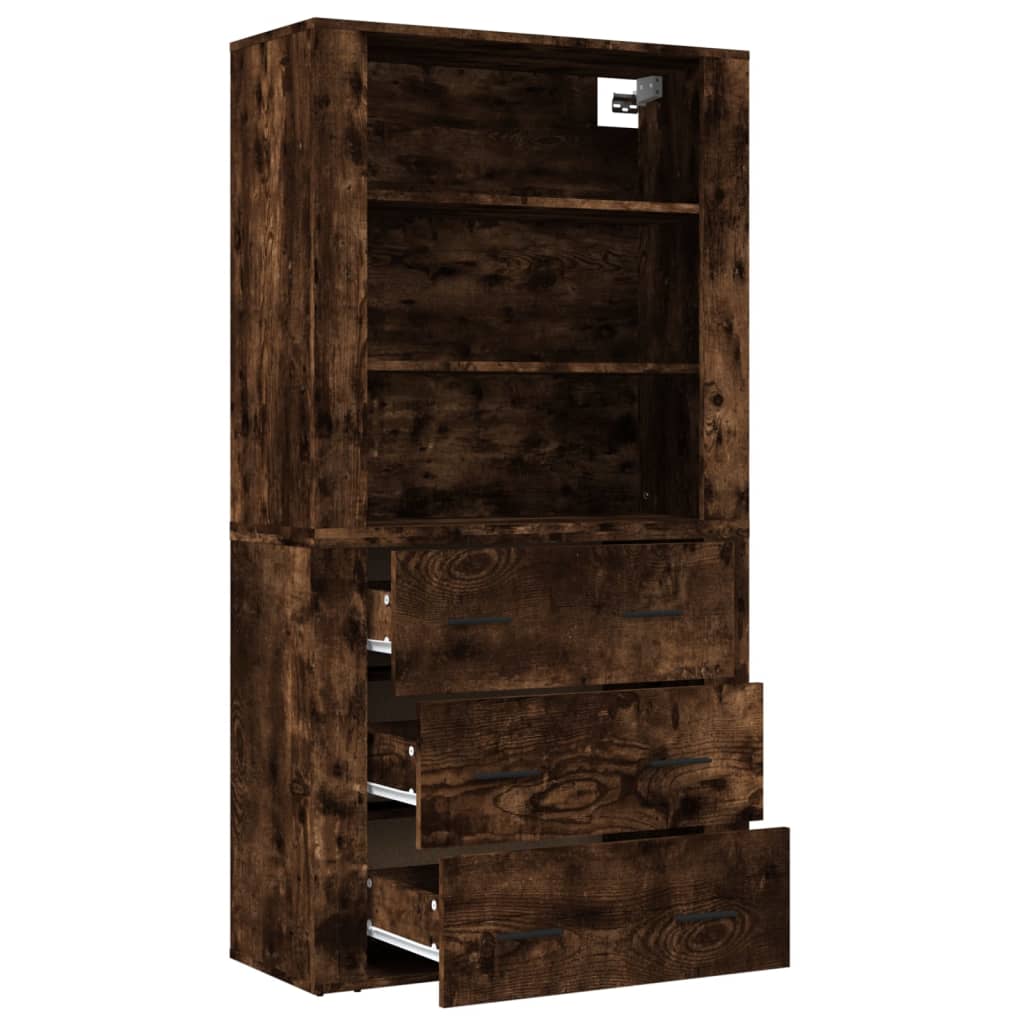 vidaXL Highboard Smoked Oak Engineered Wood