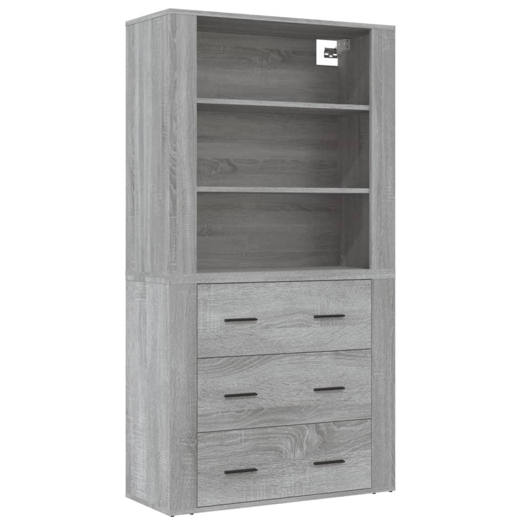 vidaXL Highboard Grey Sonoma Engineered Wood