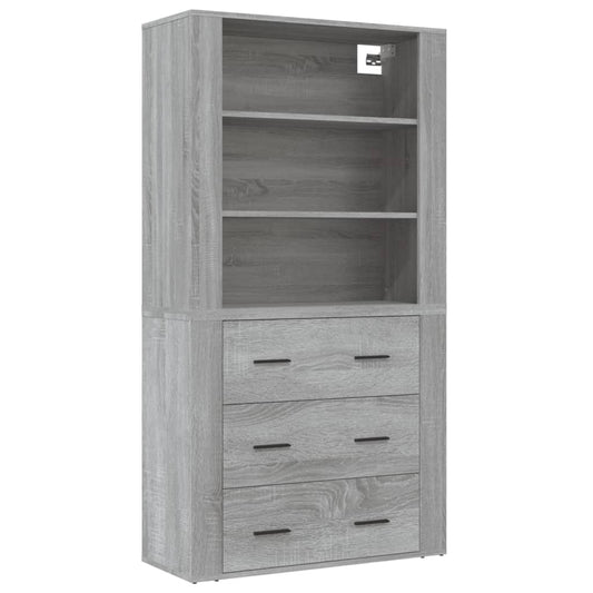 vidaXL Highboard Grey Sonoma Engineered Wood