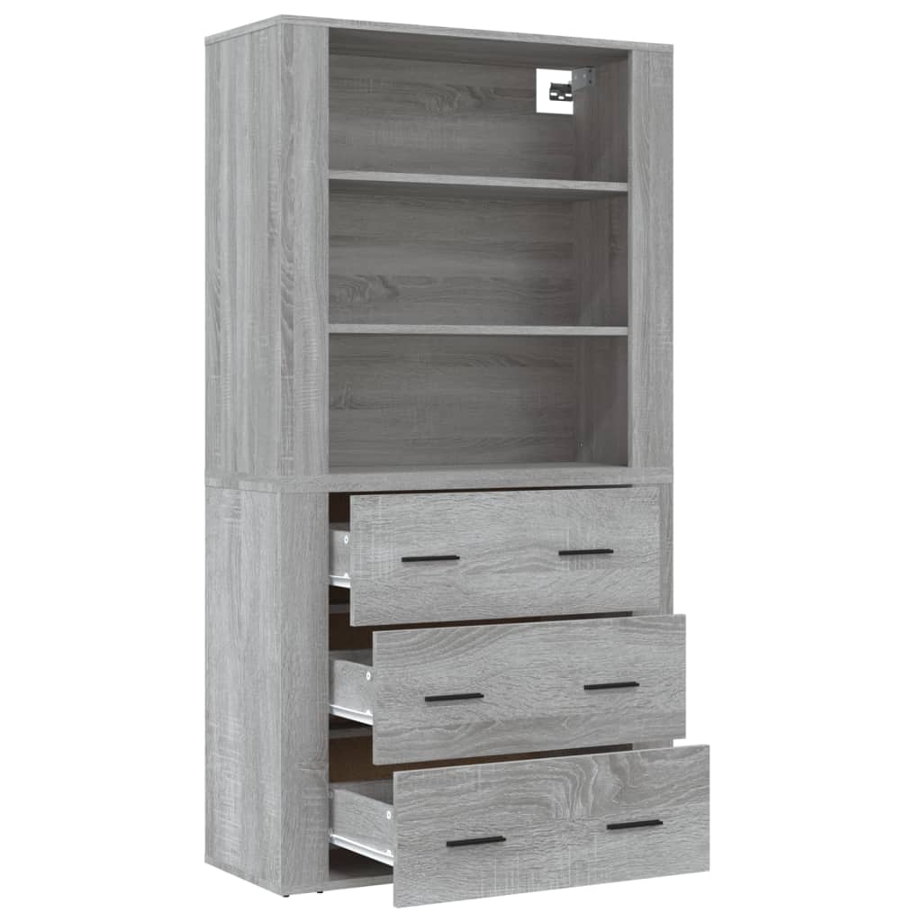 vidaXL Highboard Grey Sonoma Engineered Wood