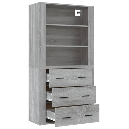 vidaXL Highboard Grey Sonoma Engineered Wood