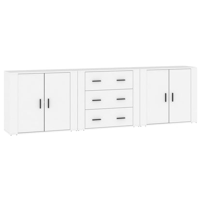 vidaXL Sideboards 3 pcs White Engineered Wood