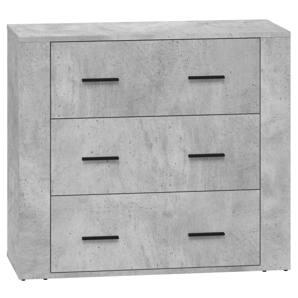 vidaXL Sideboards 2 pcs Concrete Grey Engineered Wood
